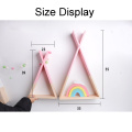 Wood Shelf Display Triangle Wall Frame Storage Holders Racks Decorate for Living Room Bedroom Children Room Storage Rack