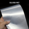 Glossy silver PP matter silver PET label