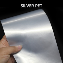 Glossy silver PP matter silver PET label