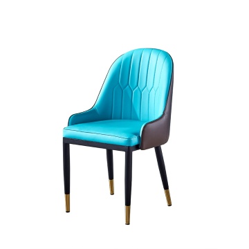 Restaurant Home Modern Formal Dining Chairs Leisure Iron Gold Metal Leather Stool Hotel Coffee Nordic Comedores Modernos Muebles