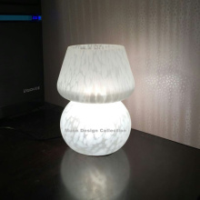 White Mushroom Tiffany Stained Glass Table Lamp,Living Room Bedroom Studio Table Lamp Birthday Wedding Cerative Gift