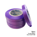 6pcs Purple Ribbon