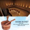 Sauna Wooden Bucket 4L Combined Set Portable Sauna Room Accessory Tools Beneficial Skin Weight Loss Pail