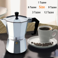 Italian Espresso Coffee Makers Octagonal Coffee Pot Percolator Pot 3cup/6cup/9cup/12cup Turkish Stovetop Coffee Maker Wholesale