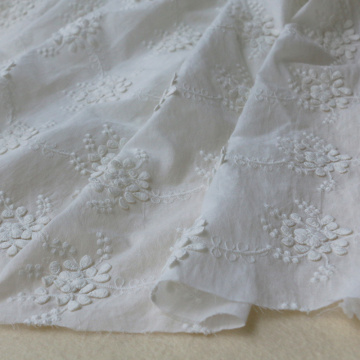 Cotton Cloth Embroidered 3D Flower Lace Fabric Handmade DIY Women's Clothes Baby Dress Tablecloth Accessories CR2497