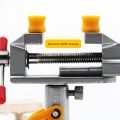 Adjustable Fixed Electric Small Table Bench Vise 360 ° Rotatable Grinder Rotary Hand Drill Suction Cup Fixed Frame Mini