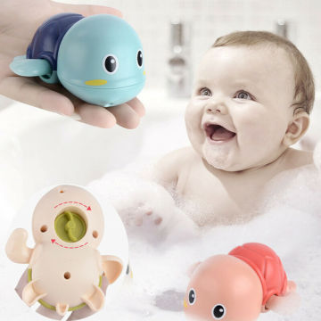 New 1PC Cute Kids Cartoon Toddler Bath Toys Newborn Wind-Up Turtle Bathroom Baby Clockwork Animal Toy