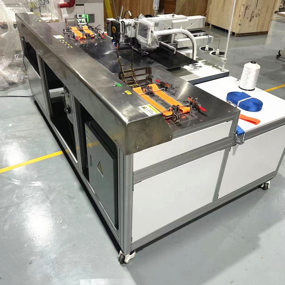 HM-3020GA Industrial Flat-Bed Full Automatic High-Speed Bundling Strap Sewing Machine Webbing Pattern Programmable CE Certified (3)
