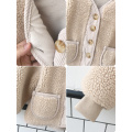 Winter Children Wool Blend Fur Thick Warm Outerwear for Girls Autumn Loose Cashmere Wool Coat Solid Coat Girls Jackets