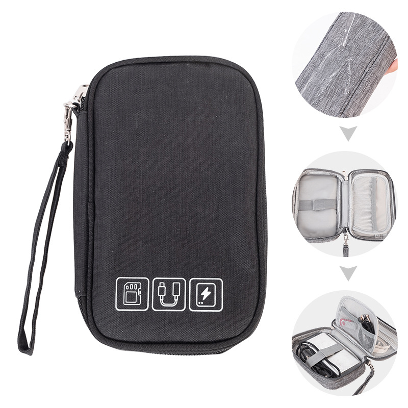 Cable Bag Organizer Wires Charger Digital USB Gadget Portable Electronic Earphone Case Zipper Storage Pouch Accessories Supplies