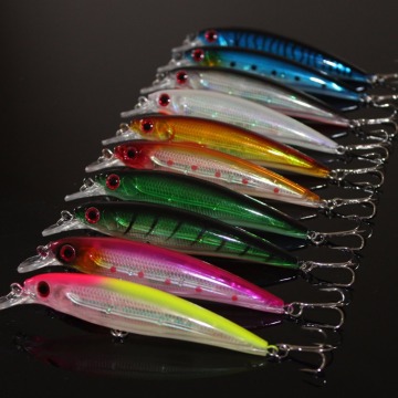 DNDYUJU 10pcs/lot 11cm/13.5g Fishing Lures Hard Artificial Bait Trout Pink Lures 10 Colour