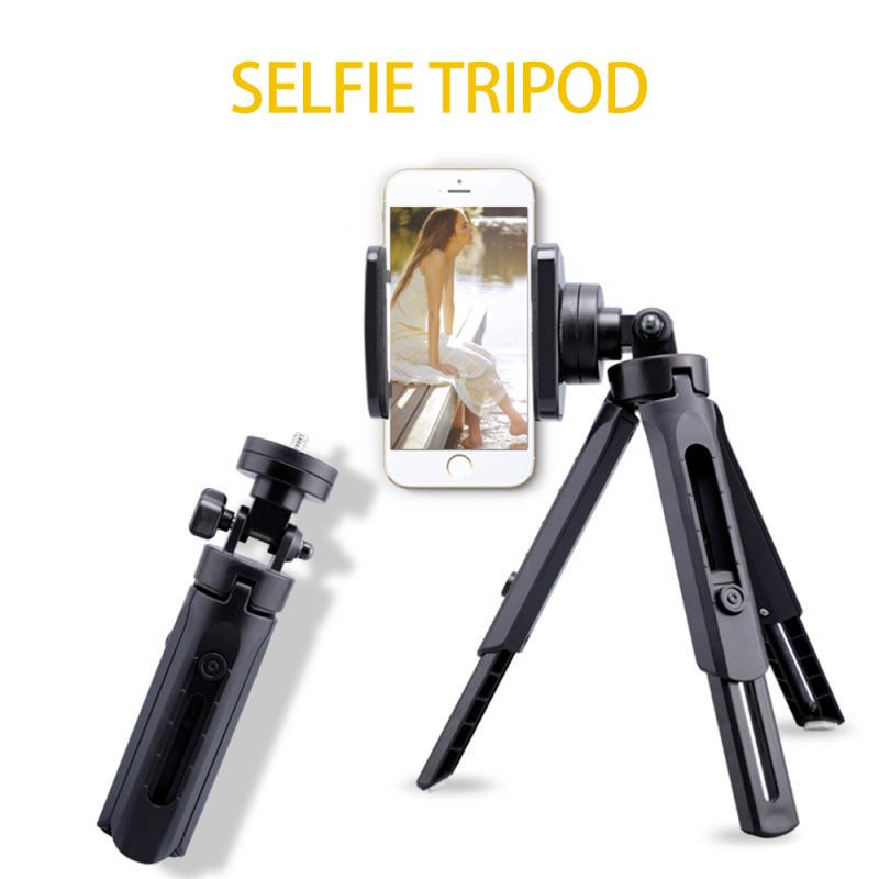 1pcs Mini tripod Bracket Mobile Phone Holder 360degC Rotation Folded Shockproof Anti-fall Adjustment With Phone Clip