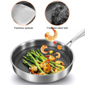 New Household Non-stick Pan Honeycomb 304 Stainless Steel Frying Pan Without Oil Smoke Frying Pan Wok Without Phosphorus