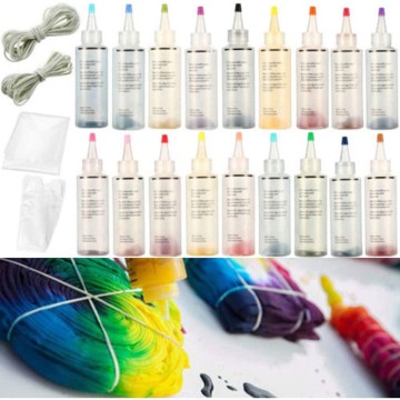 With Gloves Accessories One Step Permanent Paint Craft Tie Dye Kit Textile Making Non Party Supplies Colorful Fabric #25