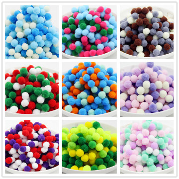 8mm 600pcs / Lot Multicolor Ponpones Soft Fluffy Pom Pom Balls Fur Craft DIY For Kids Toys Accessories Sewing Supplies Craft