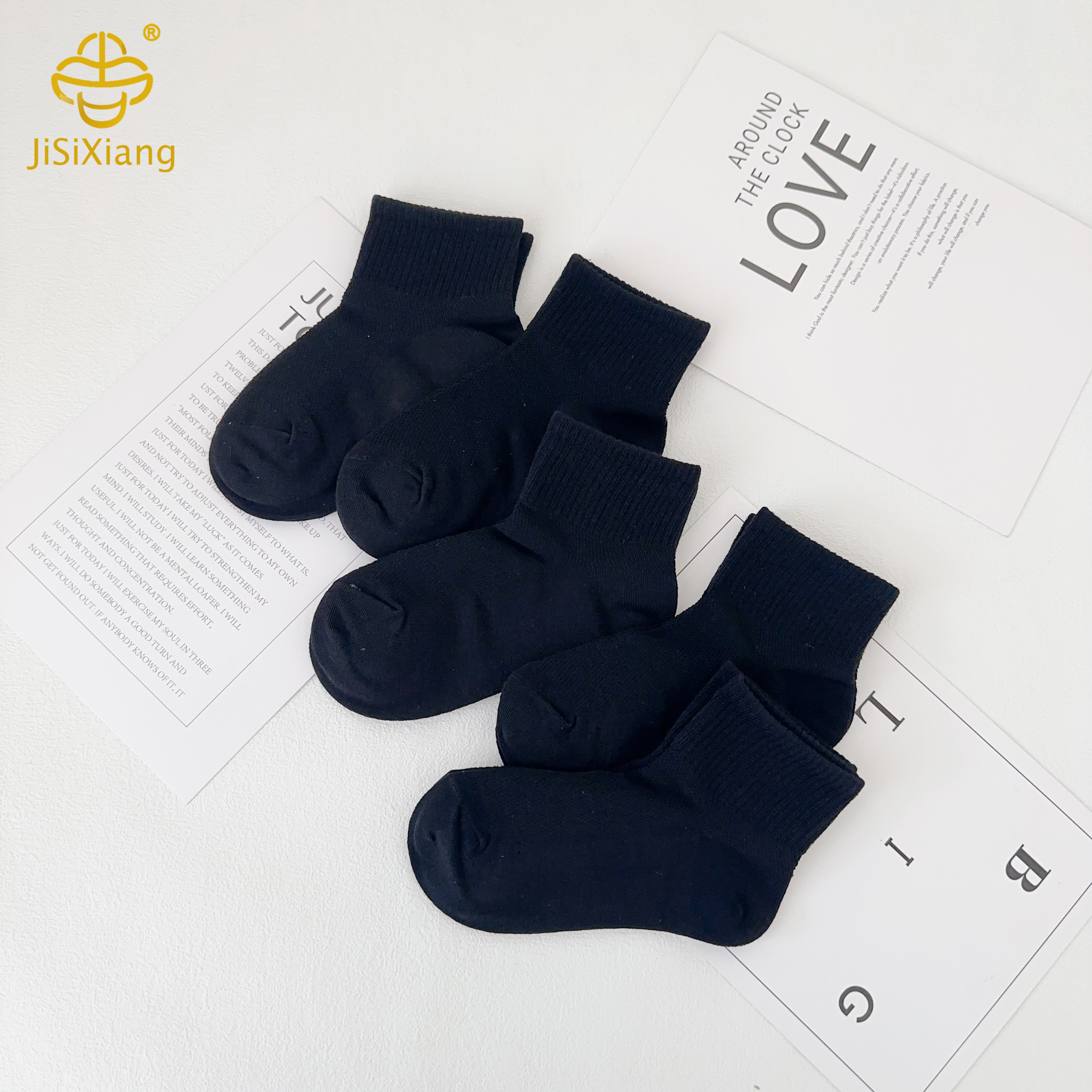Summer new mesh breathable solid color socks white student socks