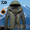 Daiwa Winter Jacket Hooded Fishing Jackets Waterproof Thermal Fishing Shirts Fishing Clothes Thick Anti-Wrinkle Fishing Wear