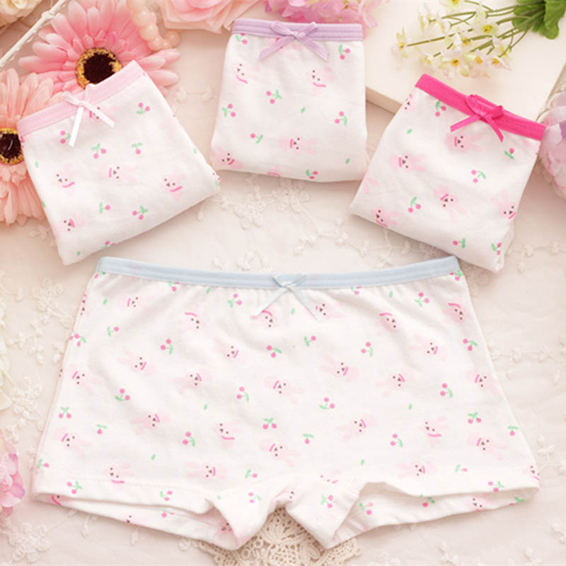 2020 Cute cartoon bunny children cotton underwear baby child girl underwear boxer briefs kids panties wholesale GU027