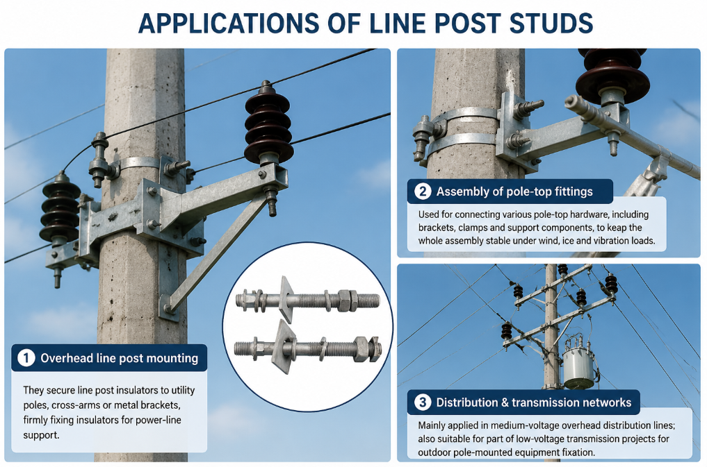 line post studs application