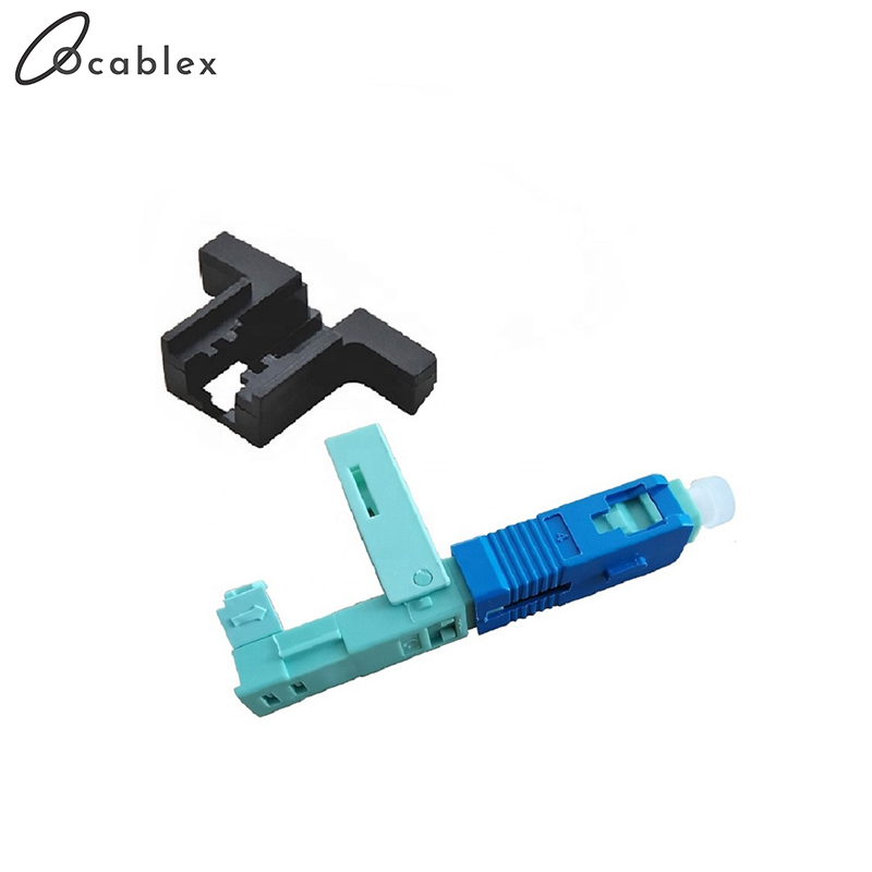 Best Price 100 PCS SC UPC Fast Connector Single-Mode Connector FTTH Tool Cold Connector Tool Fiber Optic Fast Connnector 53mm