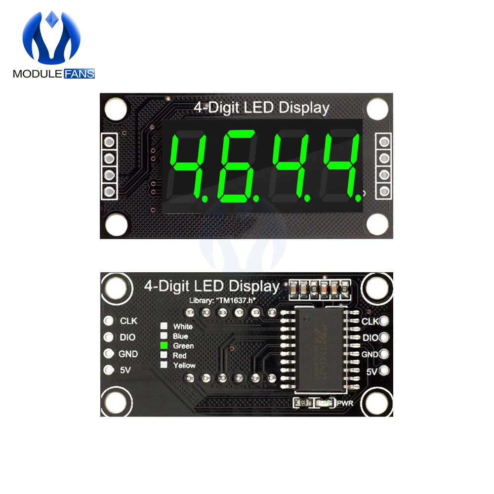 Green Color 0.36" 0.36 Inch TM1637 7 Segments Digital Display Tube 4-Digit LED Module Board For Arduino