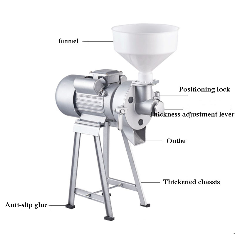 Peanut butter machine wet Refiner Commercial Grain beans grinder for tofu,Tahini, chili sauce,corn flour, etc. 220V 1.5kw