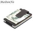 DIENQI Aluminum Metal Rfid Wallets Men Slim Mini Wallet Purses Money Bag Small Thin Male Minimal Wallet Walet Smart wallet valet