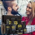 8Pcs/set Men Beard Care Kit Beard Shaving Cream Aftershave Cleaning Care Nourishing Shaping Male Beard Care Set