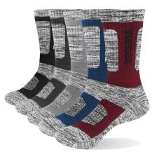 YUEDGE Brand Men's Socks Cushion Cotton Crew Outdoor Sports Walking Hiking Socks Thick Winter Warm For Men 5 Pairs