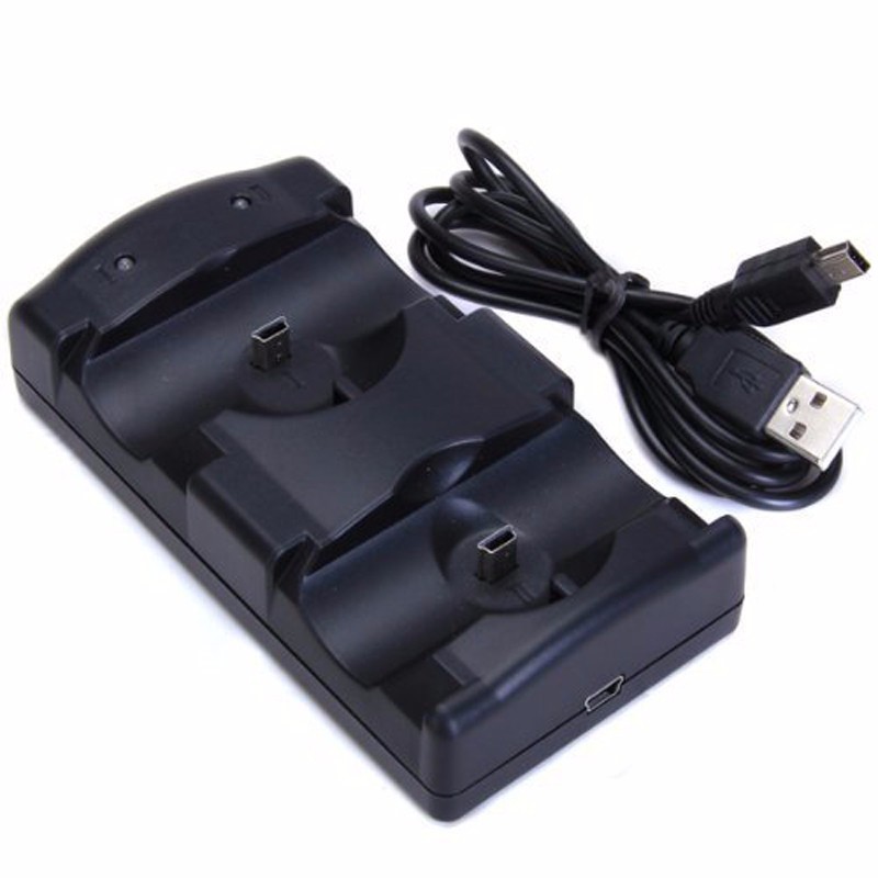 Compatible for PS3 Controller & Move Dual Charger USB Dual Charging Powered Dock Gamepad Charger Dock Station Mount power sup