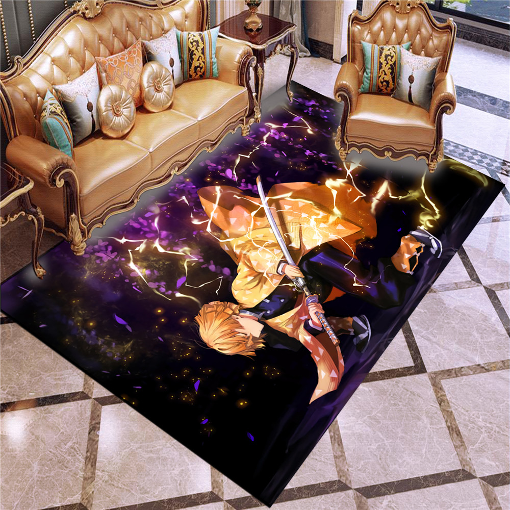 3D Print Carpet Demon Slayer Rug Outdoor Rug Kids Bedroom Rugs The Film Movie Floor Mat Living Room Anime Cartoon Floor Carpet