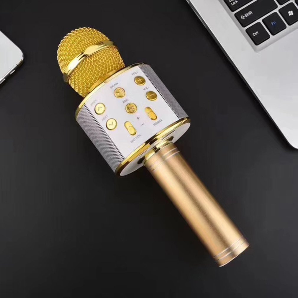 Bluetooth Karaoke Microphone Wireless Microphone Professiona Speaker Handheld Microfone Player Singing Recorder Mic promotion