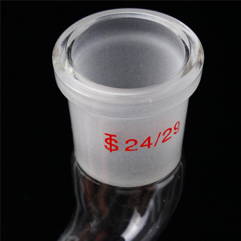 Lab 24/29 Glass 105 Bend Connector Tube Vacuum Distillation Take Off Adapter Borosilicate Glass Laboratory Chemical Equipment