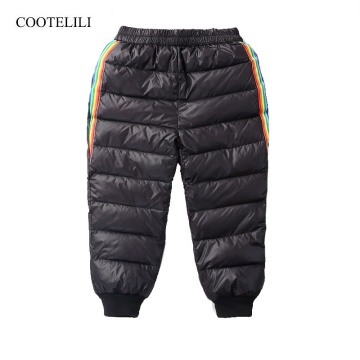 COOTELILI Kids Boys Winter Pants Warm Toddler Clothes Teen Girls Pants Warm Soft Trousers For Children Kids Trousers