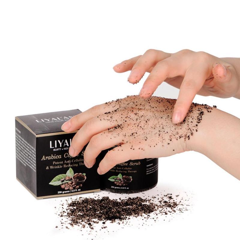 250g Arabica Coffee Body Scrub Cream Dead Sea Salt For Exfoliating Whitening Moisturizing Anti Cellulite Treatment Acne