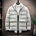 Winter New Men Solid Color Parkas Quality Brand Men's Stand Collar Warm Thick Jacket Male Fashion Casual Snow Parka Coat