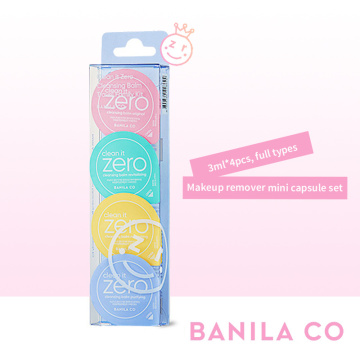 Korea cosmetic Banila co clean it zero skin face make up Cleansing balm cream makeup remover Korean cleanser capsule set 4pcs