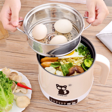 1.8L Rice Cooker Thermal Heating Electric Lunch Box 2 Layers Portable Food Steamer Cooking Rice Mini Cooker Meal Lunchbox