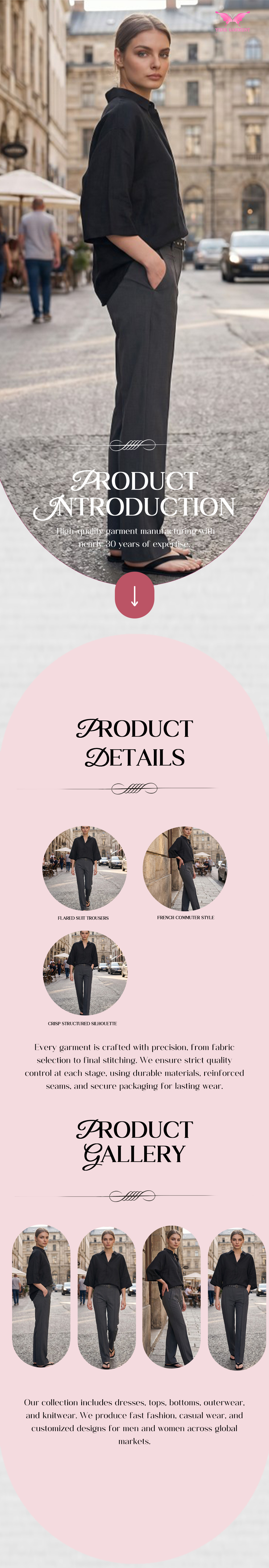Flared suit trousers 55