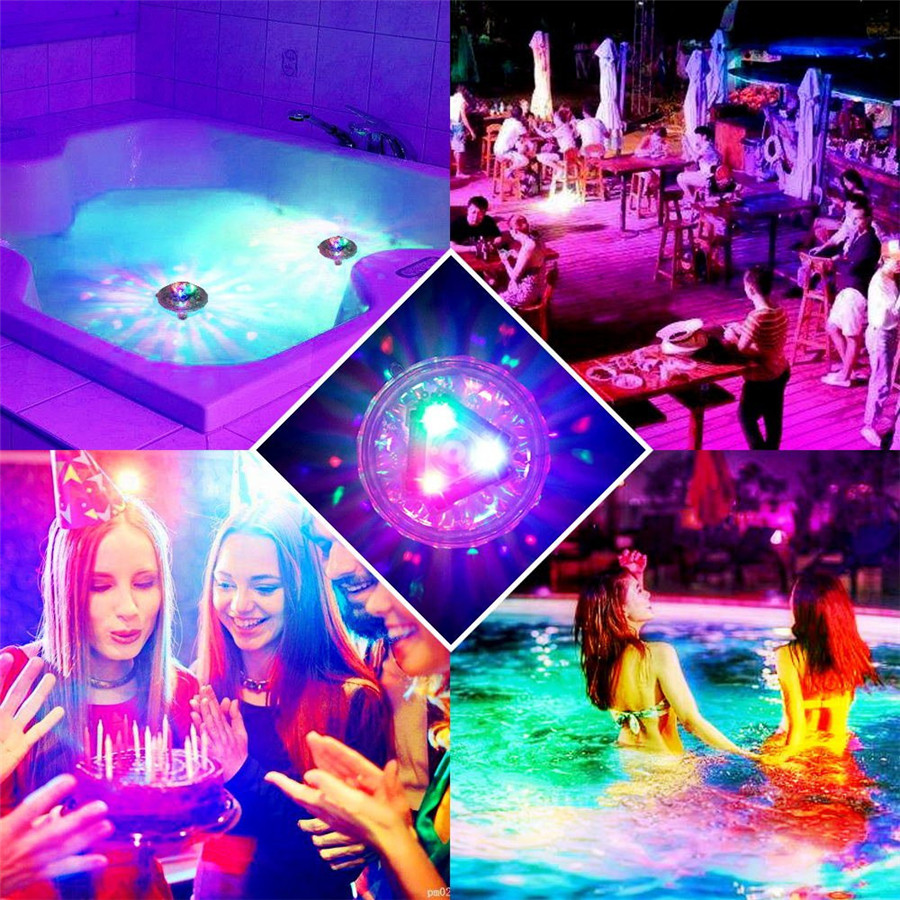 Floating Underwater Swimming Pool Light LED Disco Party Light Glow Show Fountain Fish Tank Aquarium Pond Hot Tub Spa Lamp