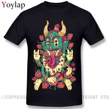 Rockin Island Demon Tops & Tees Anti-pilling Hot Sale Printed On Top T-shirts Cotton Fabric O Neck Short Sleeve Gift Clothing