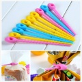 5 Pcs/lot Silica Gel Cable Ties Releasable 210mm Length Self-locking Cable Zip Ties All-purpose Multi-use Bag Clip
