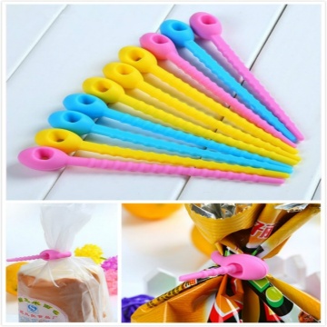 5 Pcs/lot Silica Gel Cable Ties Releasable 210mm Length Self-locking Cable Zip Ties All-purpose Multi-use Bag Clip