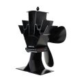 Home Aluminum Silent Stove Fan with 4 Blades Heat Powered Electrical Fan for Fireplace Wood Stoves Burner
