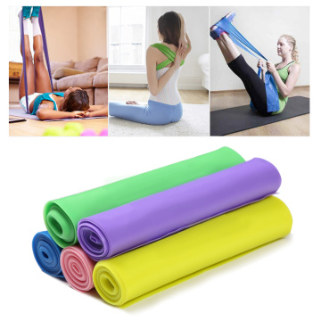 1.5M Exercise Yoga Workout Fitness Aerobics Stretch Resistance Bands Elastic Sports Tape For Indoor Yoga Accessories Gym Sports