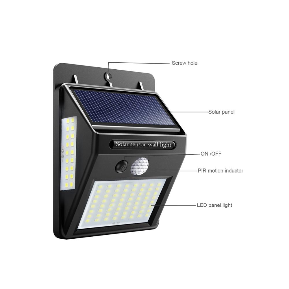 Outdoor Lighting Buitenlamp Solar Wall Lamp With Motion Sensor Garden Yard LED Light Outside Walkaway Sensor Wall Lights
