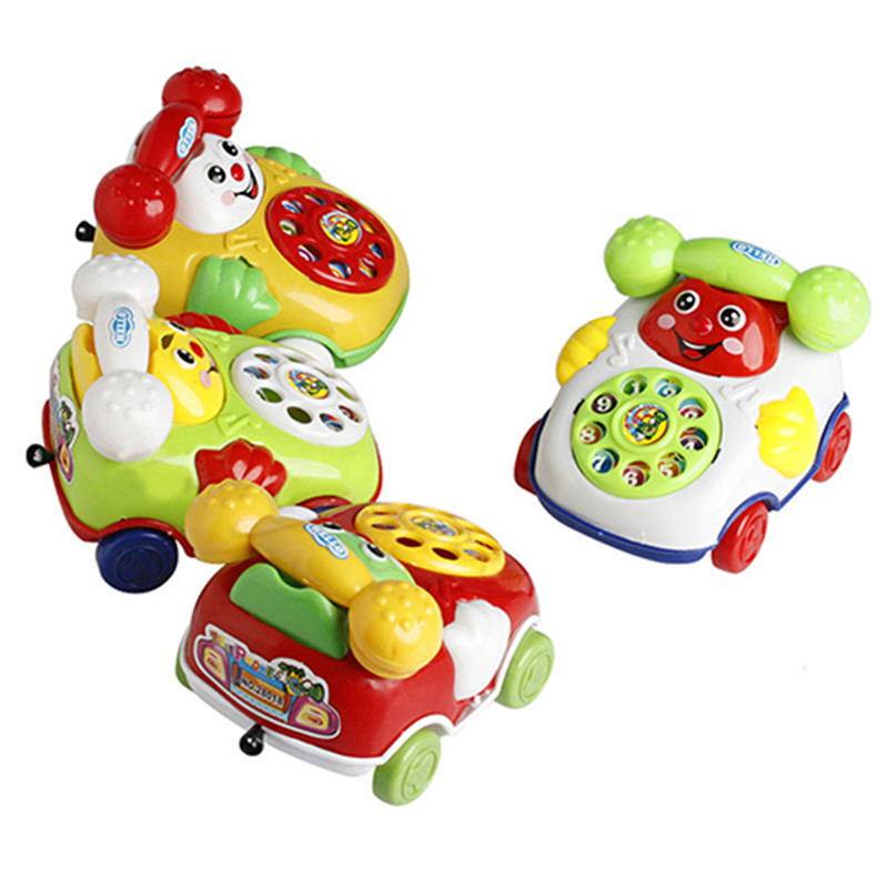 Baby Kids Cute Educational Developmental Cartoon Smile Face Toy Phone Car baby toys Funny Parent-child interactive game toys