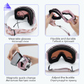 Small Frame Special Printed Strap Adult Ski Goggles Men Women Interchangeable Magnet Lens UV400 Sunglasses Snow Glasses Anti-fog