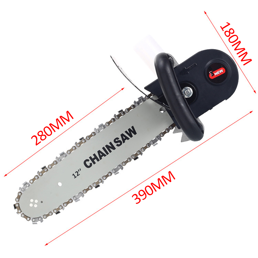 Upgrade 12" Electric Chainsaw Bracket Adjustable Universal Chain Saw Part Angle Grinder into Chain Saw Woodworking Power Tool