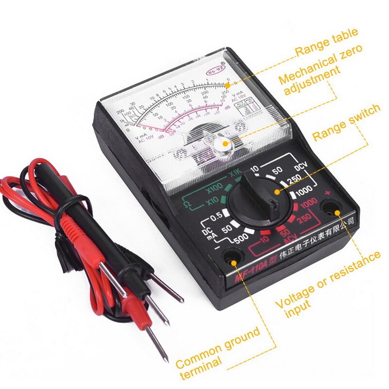 Analog Multimeter DC Resistance Meter Portable Pointer Multimeter Pocket Universal Measuring Instrument-1